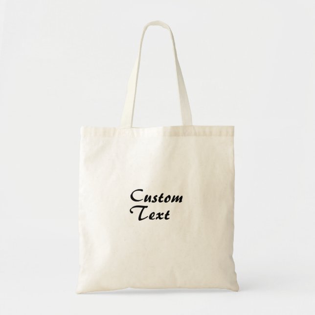 Customised Tote Bag With Name and Text (Front)