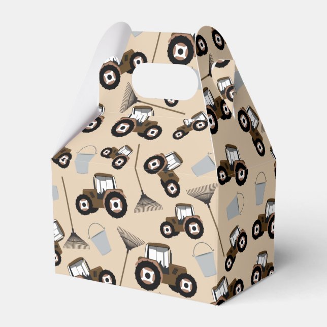 Customised Tractor Truck Pattern Farm Equipment Favour Box (Front Side)