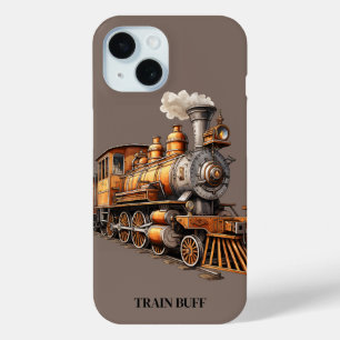 Customised Train Engine Vintage Railroad Any Colou iPhone 15 Case