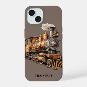Customised Train Engine Vintage Railroad Any Colou iPhone 15 Case