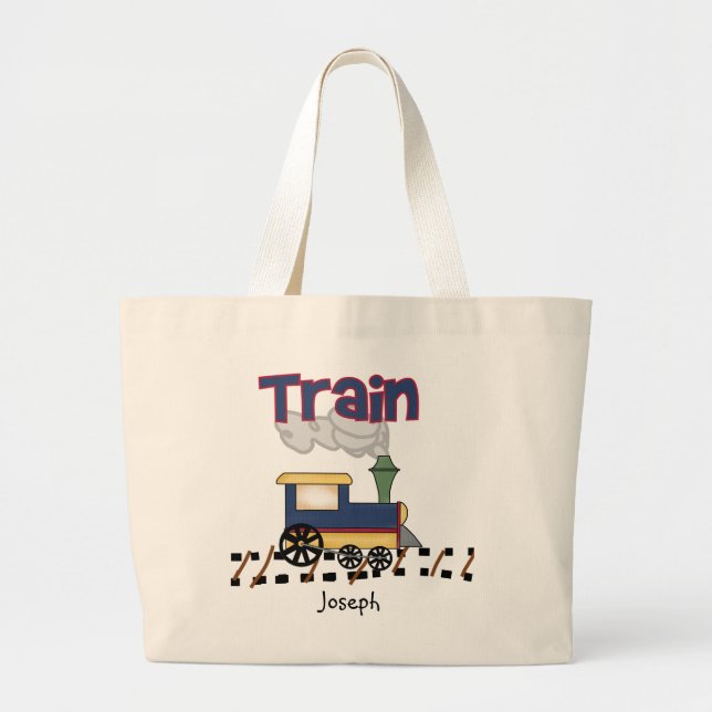 Customised Train on Track  Tote Bag (Front)