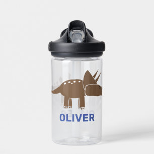 Customised Triceratops Stegosaurus Dinosaur Kids Water Bottle