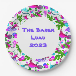 Customised Tropical Geckos Paper Plates