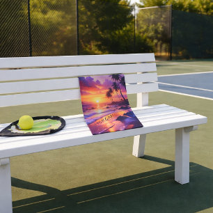 Customised Tropical Sunset Beach – Coastal Sports Hand Towel