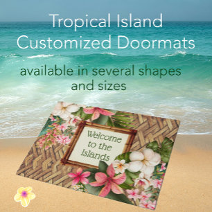 Customised Tropical Welcome to the Islands Doormat