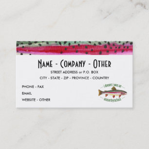 Customised Trout Fishing Business Card