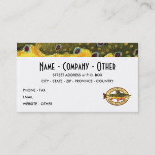 Customised Trout Fishing Business Card