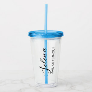 Customised Tumbler/ Bridesmaid Gift/ Iced Coffee Acrylic Tumbler