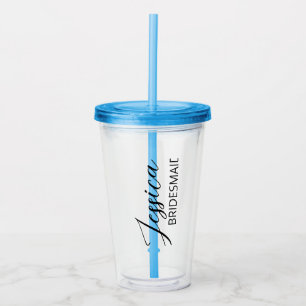 Customised Tumbler/ Bridesmaid Gift/ Iced Coffee Acrylic Tumbler