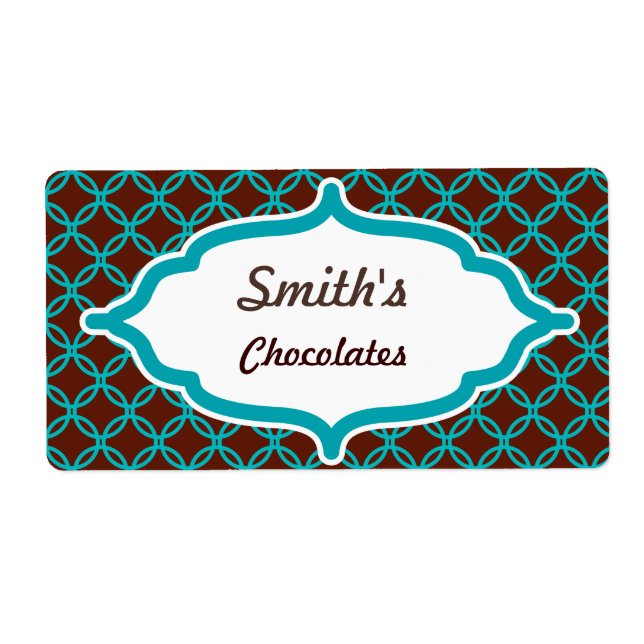 Customised Turquoise Lace Labels (Front)