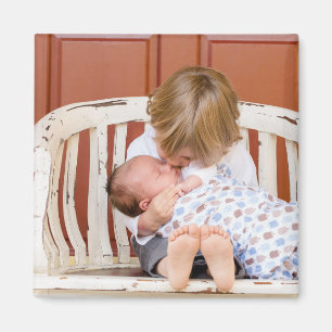 Customised Two Sided Photo Personalised  Magnet