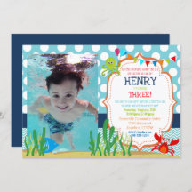 Customised Under the Sea Birthday Party Invitation