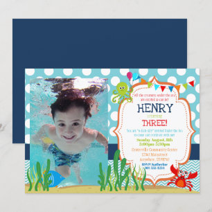 Customised Under the Sea Birthday Party Invitation
