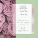 Customised, Unique Sweet 16 birthday card<br><div class="desc">Custom card for a special birthday</div>