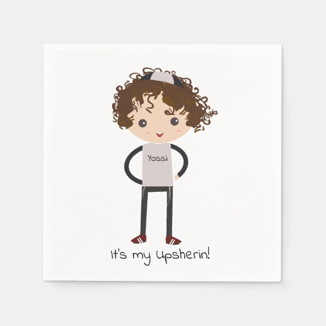 Customised Upsherin Napkin (Front)