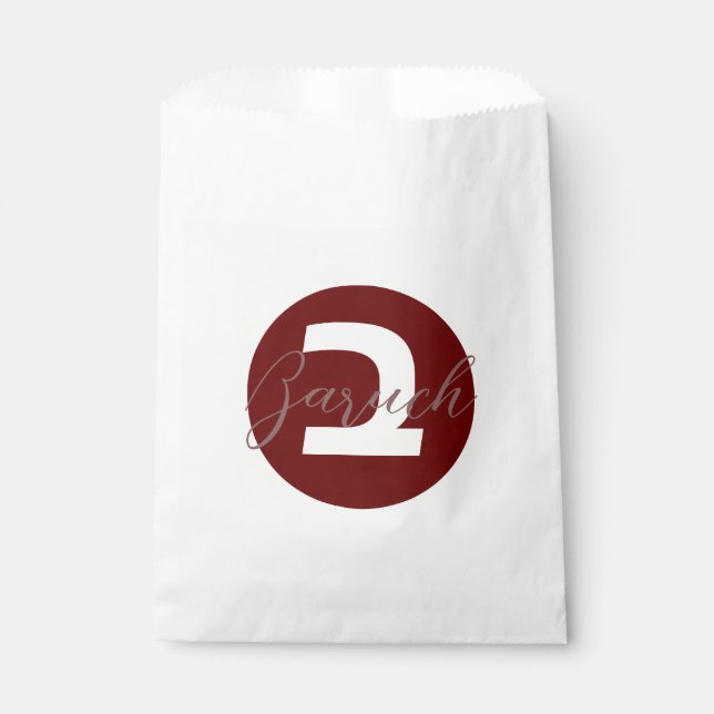 Customised Upsherin Party Favour Bag  (Front)