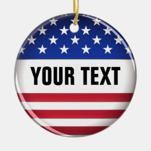 Customised USA Ornament