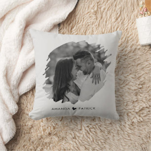 Customised Valentines Day Modern Photo Couple Cushion