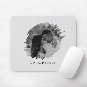 Customised Valentines Day Modern Photo Couple Mouse Mat