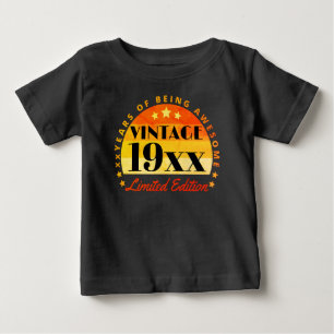 Customised Vintage Limited Edition Birthday Baby T-Shirt