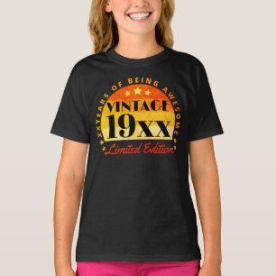 Customised Vintage Limited Edition Birthday T-Shirt