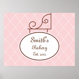 Customised Vintage Pink Sign Print