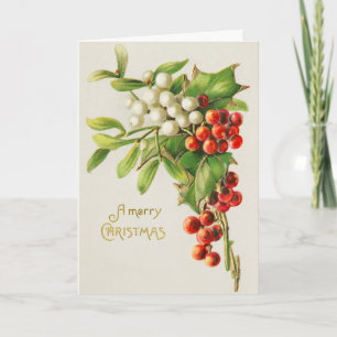 Customised Vintage Retro Christmas Greeting Card