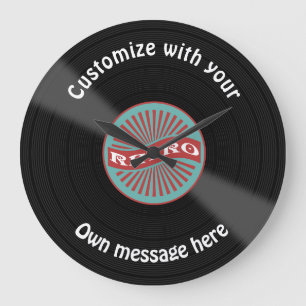 Customised Vinyl Record Large Clock