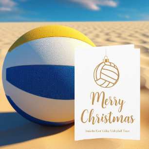 Customised Volleyball Ornament Merry Christmas Holiday Card