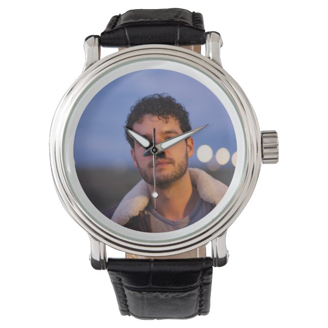 Customised watch with photo him - custom watch men (Front)