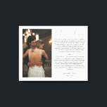 Customised Wedding Anniversary Photo & Vows Canvas Print<br><div class="desc">Modern and elegant design printed Customised Wedding Anniversary Photo & Vows Canvas Print that can be customised with your text. Please click the "Customise it" button and use our design tool to modify this template. Check out the Graphic Art Design store for other products that match this design!</div>