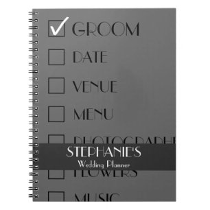 Customised Wedding Planner Checklist Notebook
