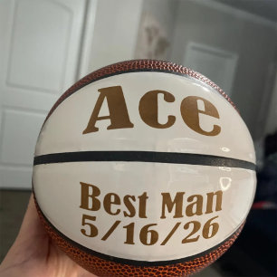 Customised Wedding Ring Bearer Keepsake Mini Basketball