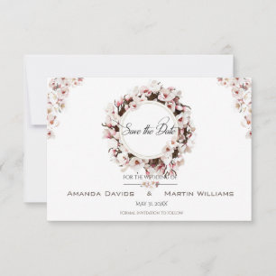 Customised Wedding Spring Blossom Save the Date