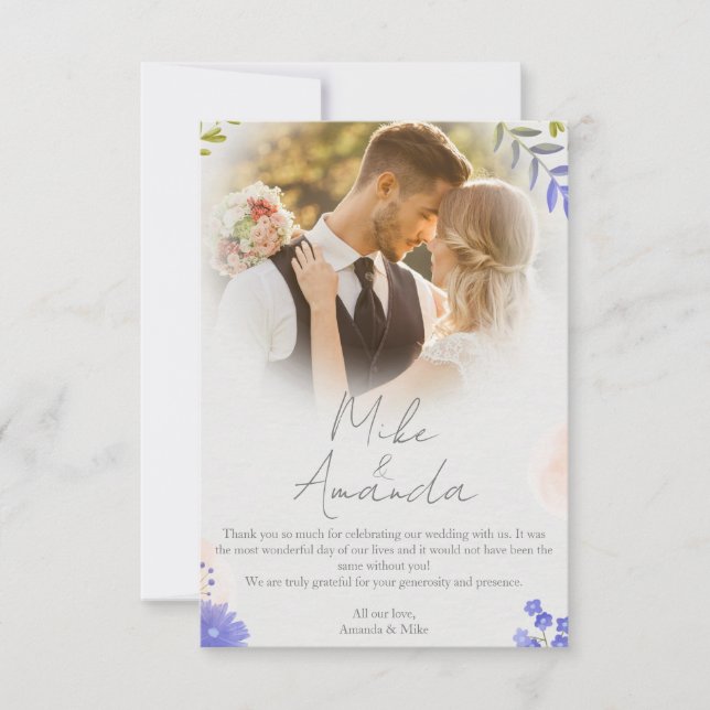 Customised Wedding Thank You Cards (Front)