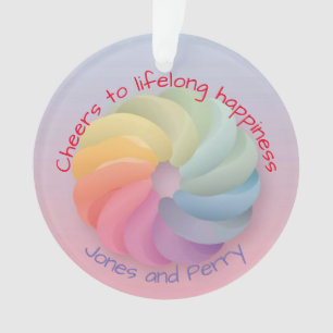 Customised Wedding Wish Soft Colourful Gift Ornament