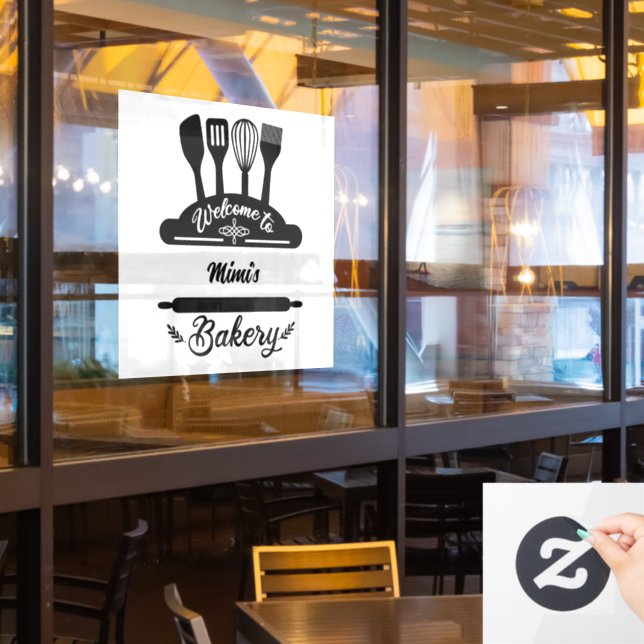Customised Welcome To Bakery Window Cling (Restaurant Window)