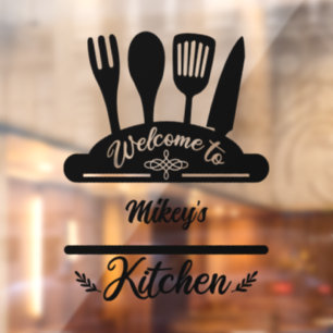 Customised Welcome To Kitchen Window Cling