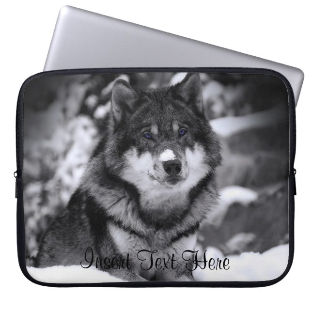 Customised Wolf Laptop Case (Front)