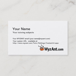 Customised WyzAnt Business Cards