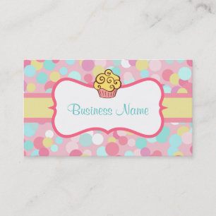 Customised Yellow Cupcake Business Card