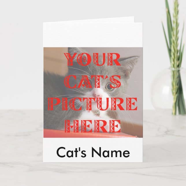 Customised Your Cat's Photo Card (Front)