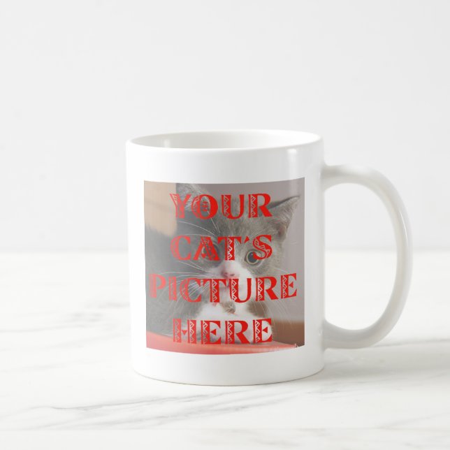 Customised Your Cat's Photo Coffee Mug (Right)