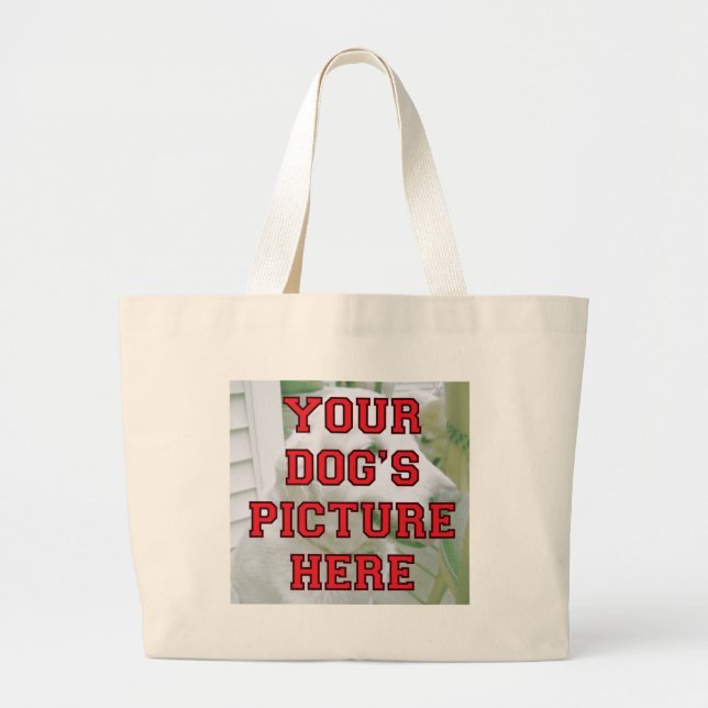 Customised Your Dog's Photo Large Tote Bag (Front)