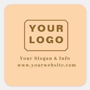 Customised Your Logo Stylish Minimal Business logo Square Sticker