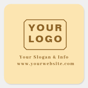 Customised Your Logo Stylish Minimal Business logo Square Sticker