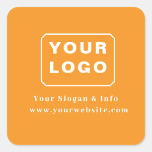Customised Your Logo Stylish Minimal Business logo Square Sticker