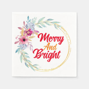 Customised Your Merry Christmas Classic Monogram. Napkin