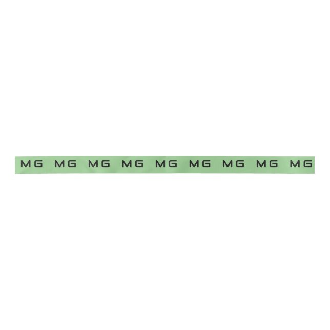 Customised Your Own Brand Logo GreenColour Ribbon  Satin Ribbon (Front)