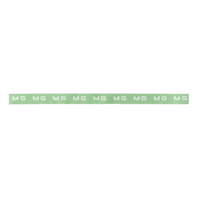 Customised Your Own Brand Logo GreenColour Ribbon  Satin Ribbon (Front)